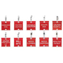 Clip-Its Cage Tag - Warning, Safety Issues Variety Pack of 10 (red with white text)