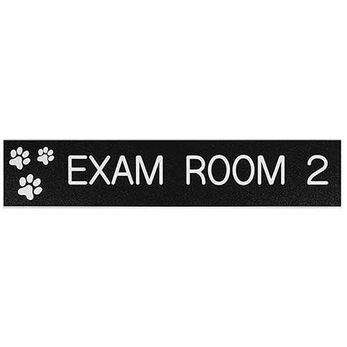Office Sign: EXAM ROOM with 3 Paws ID Sign