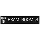 Office Sign: EXAM ROOM with 3 Paws ID Sign