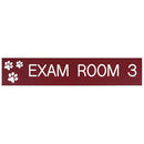 Office Sign: EXAM ROOM with 3 Paws ID Sign