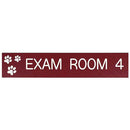Office Sign: EXAM ROOM with 3 Paws ID Sign