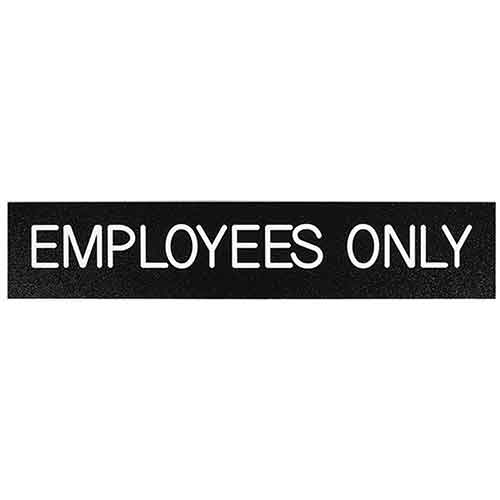 Office Sign: EMPLOYEES ONLY Room ID Sign