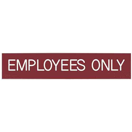 Office Sign: EMPLOYEES ONLY Room ID Sign