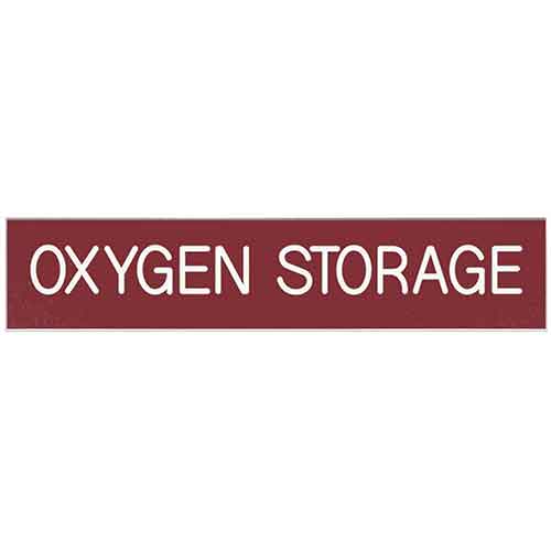 Office Sign: OXYGEN STORAGE Room ID Sign