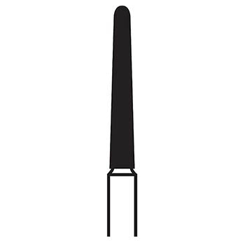 Shop online at Serona.ca for the veterinary dental Brasseler FG 850 Round-End Taper Diamond Bur with head sizes 12, 14, 16, 18, & 23 (shank size of 19 mm).