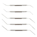 Veterinary dental Holmstrom Double-Ended Plugger/Spreader Set (5 pieces). Made from stainless steel & available for purchase at Serona.ca