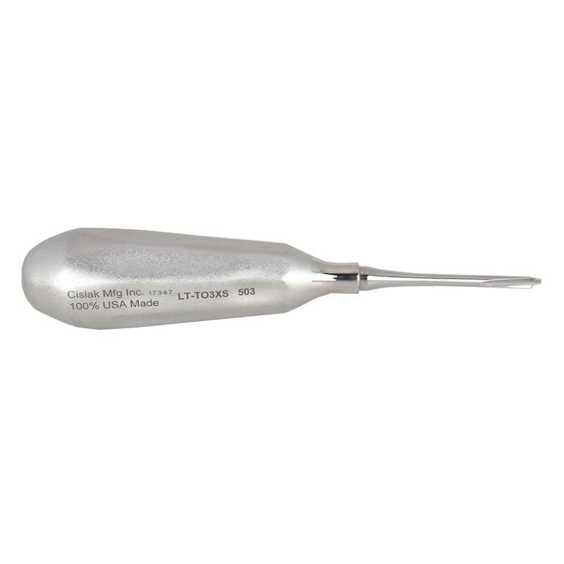 Shop online for the veterinary dental Cislak Modified Luxating Type Elevator Straight (periotome tip). Made from stainless steel and available in XS & REG.