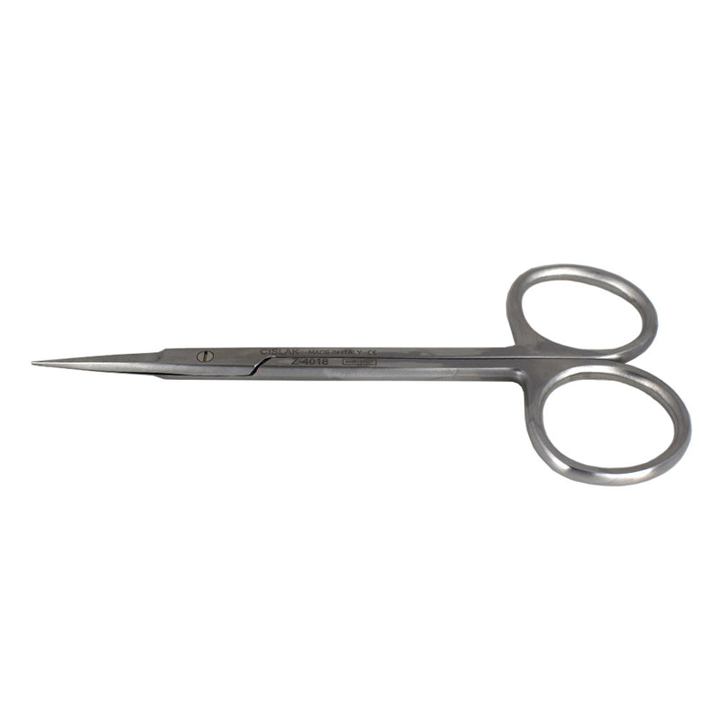 Shop online at Serona for the veterinary dental Cislak Iris Straight Scissors (11.5 cm). Measurement: 3.50"/9.0cm. Available in Stainless Steel and Carbide.