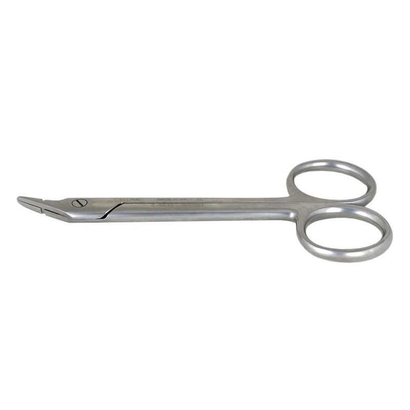 Shop online for the veterinary dental Cislak Wire Cutting Scissor (premium version), with 1 serrated blade. Available in SS & carbide. Dimension: 4.75"/12cm.
