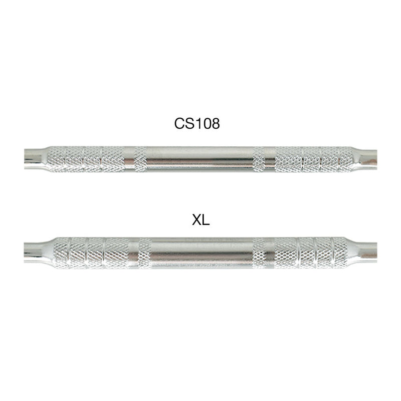 Veterinary dental Cislak P15 Double-Ended Sickle/Hoe Scaler (H5/H48), in stainless steel (CS108 and XL).