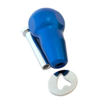 Veterinary dental Dentanomic Ergonomic Handle in blue. These Dentanomic handles are easy to grip.