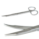 Veterinary dental Cislak Goldman-Fox Curved Scissor (premium and economy versions) in stainless steel or TC. Measurement: 5.0"/12.50cm.