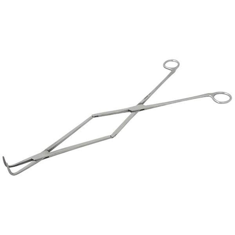 Veterinary dental Equine Fine Point Periodontal Forceps, 16" in length with a 90 degree angle.