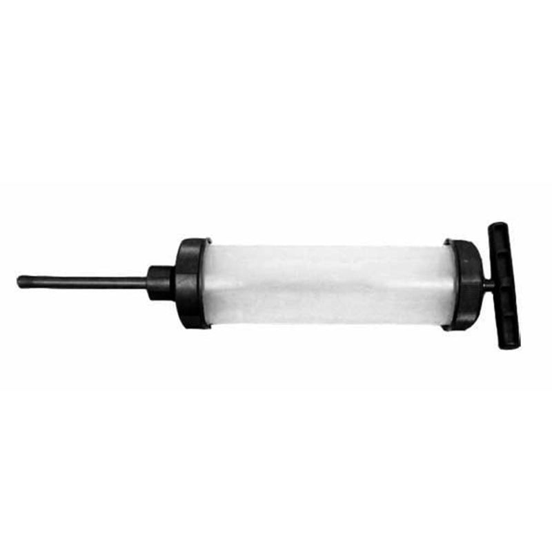 A 550 ml veterinary dental syringe that is 15.5" length. Available in a polypropylene graduated or non-graduated barrel