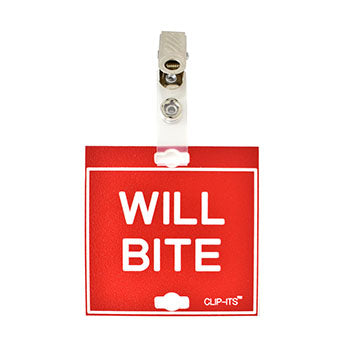 Veterinary Dental Clip-Its Cage Tag | Will Bite