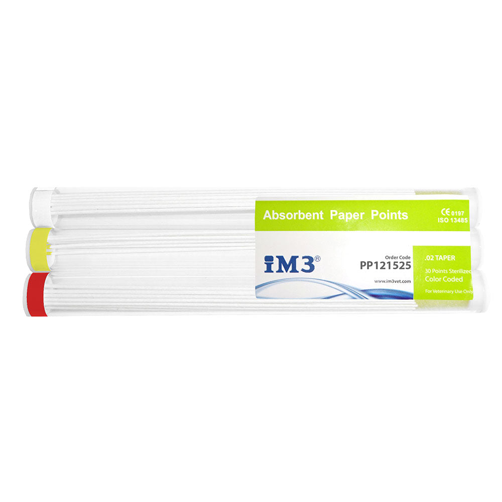 iM3 Paper Points - 120mm - ISO 15-25 - 30pcs | Veterinary Dental