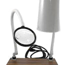 Veterinary dental Serona Rx Workstation, ideal for up-close work. Includes a stand with lamp & 2/4 power magnifier mounted on 18" flex arms.