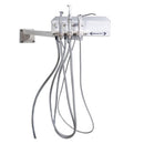 Shop online for the veterinary dental Inovadent Arm/Wall Mount Dental Work Station. All wall mounted units come with high-speed & low-speed handpieces, & more!