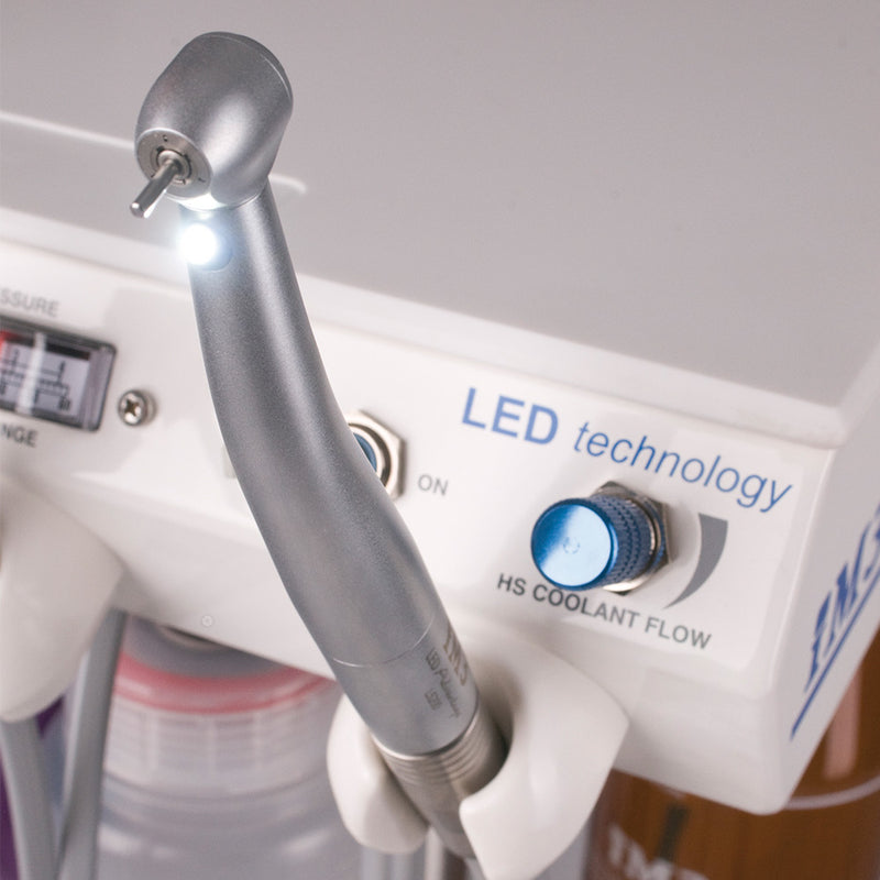 Shop online for the veterinary dental iM3 GS Deluxe LED Dental Cart. The GS Deluxe LED includes a high-speed swivel LED handpiece, 3-way syringe, and more!