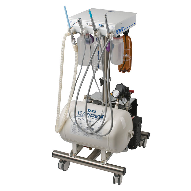 Shop online for the veterinary iM3 Elite LED Dental Cart. The iM3 Elite comes with autoclavable/sterile Suction, a 3-way syringe (air, water, & mist), and more!
